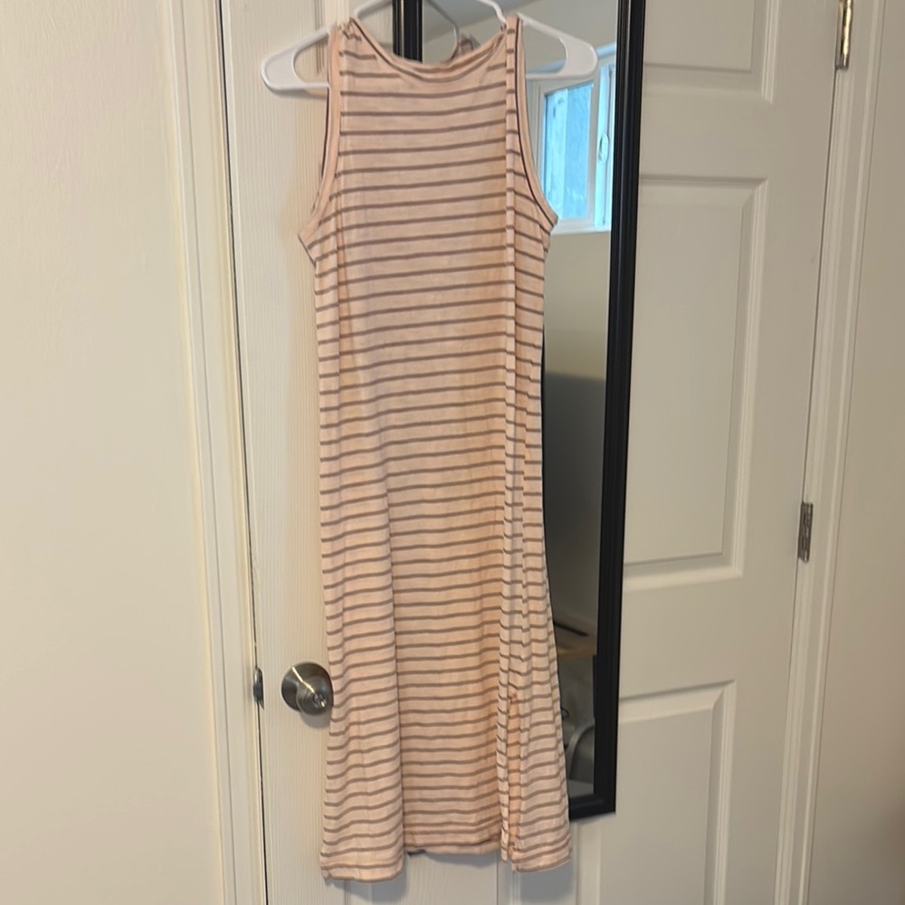 Old Navy Cream and Brown Striped Top